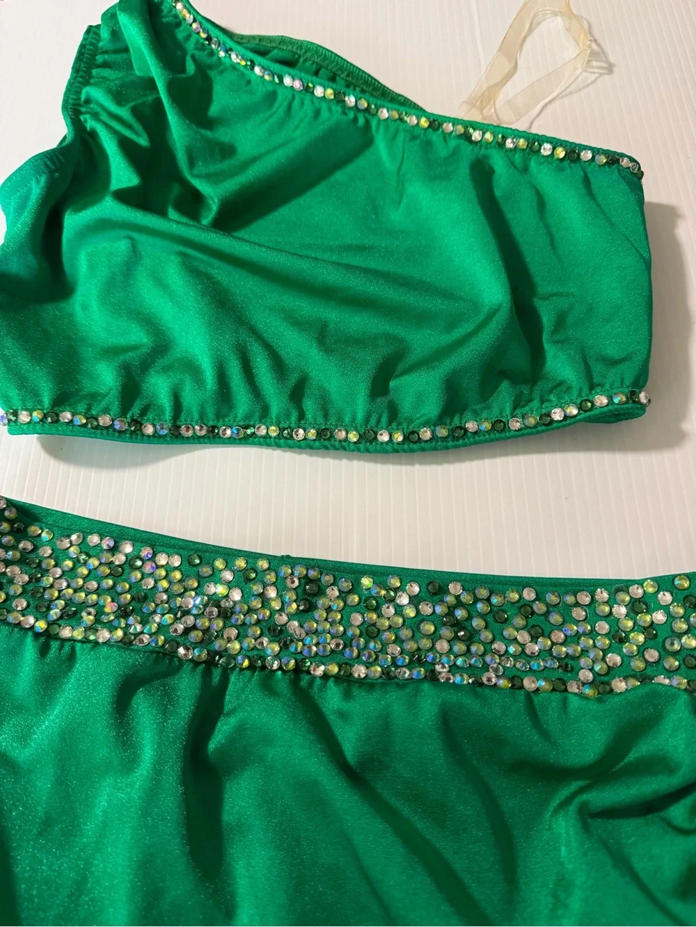 Kelle dance solo costume kelly green 2 piece custom color pop 4296 2877 SA adult